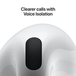 Apple AirPods 4 with Active Noise Cancellation (ANC) | Bluetooth Wireless Earbuds | H2 Chip | Adaptive Audio | Transparency Mode | USB-C Wireless Charging Case | White