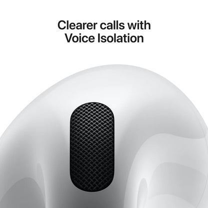 Apple AirPods 4 with Active Noise Cancellation (ANC) | Bluetooth Wireless Earbuds | H2 Chip | Adaptive Audio | Transparency Mode | USB-C Wireless Charging Case | White