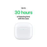 Apple AirPods 4 Wireless Earbuds | Bluetooth 5.3 | H2 Chip | Personalized Spatial Audio | USB-C Charging Case | IP54 Sweat & Water Resistant | White