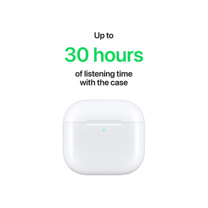 Apple AirPods 4 Wireless Earbuds | Bluetooth 5.3 | H2 Chip | Personalized Spatial Audio | USB-C Charging Case | IP54 Sweat & Water Resistant | White